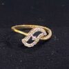 0.20 Cts Round Brilliant Cut Diamonds Anniversary Band Ring In 750 Fine 18K Gold