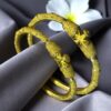 Sophisticated Dubai Handmade Screw Bangles Set in Certified 22Karat Yellow Gold