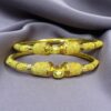 Sophisticated Dubai Handmade Screw Bangles Set in Certified 22Karat Yellow Gold