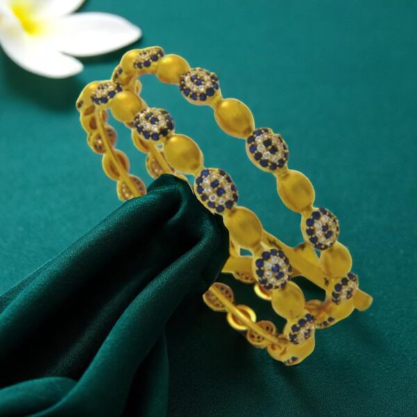 Exquisite Dubai Handmade Bangles Set in 916 Stamped 22Karat Yellow Gold