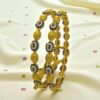 Exquisite Dubai Handmade Bangles Set in 916 Stamped 22Karat Yellow Gold