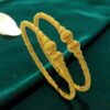 Stunning Dubai Handmade Twisted Bangles Bracelet Set in Hallmark 22K Yellow Gold