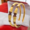 B-067 (2) Magnificent Dubai Handmade Bangles Set in 916 Hallmarked 22KT Yellow Gold