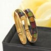 B-068 (11) Exquisite Dubai Handmade Enamel Bangles Set in 916 Hallmarked 22K Yellow Gold