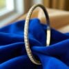 B-078 (14) Stunning 5.08 Cts Round Brilliant Cut Diamonds Eternity Bangle 14K Yellow Gold