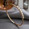 Dazzling 0.27 Cts Round Brilliant Cut Diamonds Statement Bracelet 14K Rose Gold