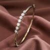 Dazzling 0.27 Cts Round Brilliant Cut Diamonds Statement Bracelet 14K Rose Gold