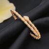 Classy 2.17 Cts Round Brilliant Cut F/VS1 Diamonds Serpenti Viper Bracelet 18K Gold