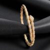 Classy 2.17 Cts Round Brilliant Cut F/VS1 Diamonds Serpenti Viper Bracelet 18K Gold