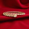 Classy 2.17 Cts Round Brilliant Cut F/VS1 Diamonds Serpenti Viper Bracelet 18K Gold