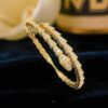Pave 2.17 Cts Round Brilliant F/VS1 Diamonds Serpenti Viper Bracelet 18K Gold