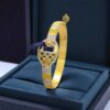 B-088 (8) 81456-27.380-2 Classic Dubai Handmade Hinged Bangle Bracelet In Certified 22Karat Yellow Gold