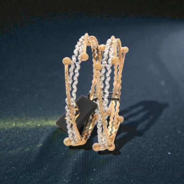 Exquisite Dubai Handmade Bangles Set in Hallmark 22K Yellow Gold