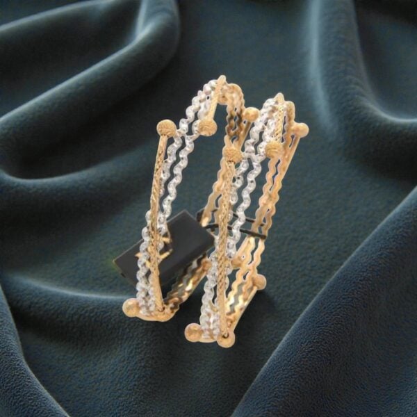 Exquisite Dubai Handmade Bangles Set in Hallmark 22K Yellow Gold
