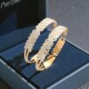 B-092 (8) 114767-41 Stylish Dubai Handmade X-Design Bangles Set in Hallmarked 22K Yellow Gold