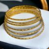 Beautiful Dubai Handmade Six-Bangles Set In Hallmark 22K Yellow Gold