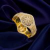 Exquisite Heavy Dubai Handmade Slip-On Bangle In Hallmark 22K Multi-Tone Gold