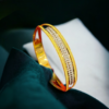 Elegant Dubai Handmade Bangle Bracelet in Certified 22K Fine Yellow Gold