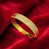 Elegant Dubai Handmade Bangle Bracelet in Certified 22K Fine Yellow Gold