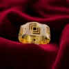 Stunning Dubai Handmade Slip-On Bangle Bracelet In Fine 22K Two-Tone Gold