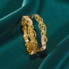 B-105 (20) Sophisticated Dubai Handmade Slip On Bangles Set In Hallmark 22K Yellow Gold