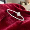 Classy 1.42 Cts Round Brilliant F/VS1 Diamonds Statement Bracelet 14K White Gold