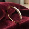 Stunning 0.92 Cts Round Brilliant F/VS1 Diamonds Statement Bracelet In 14K Gold