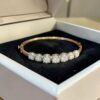 Stunning 0.92 Cts Round Brilliant F/VS1 Diamonds Statement Bracelet In 14K Gold