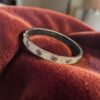 B-127 (17) Pave 3.86 Cts Round Brilliant F/VS1 Diamonds Unisex Love Screw Bracelet 14K Gold