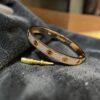 B-128 (18) 2.87 Cts Round Brilliant F/VS1 Diamonds Iced Out Unisex Love Screw Bracelet In 14K Rose Gold