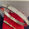 B-128-W (1) Pave 2.87 Cts Round Brilliant F/VS1 Diamonds Unisex Love Screw Bracelet In 14K Gold