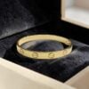 B-129-K (17) Classy Unisex Love Screw Bracelet In 14K Yellow Gold