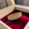 Stunning Dubai Handmade Lattice Statement Bracelet In Fine 22K Yellow Gold
