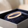 Stunning 5.50 Cts Round Brilliant F/VS1 Diamonds Two-Row Bangle 14K Yellow Gold
