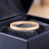 Stunning 5.50 Cts Round Brilliant F/VS1 Diamonds Two-Row Bangle 14K Yellow Gold