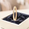 Stunning 5.50 Cts Round Brilliant F/VS1 Diamonds Two-Row Bangle 14K Yellow Gold