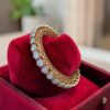 3.90 Cts Round Brilliant F/VS1 Diamonds Cluster Filigree Bracelet in 14K Rose Gold