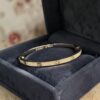 B-136-W (17) 1.51 Cts Round Brilliant F/VS1 Diamonds Unisex Love Screw Bracelet in 14K White Gold
