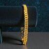 B-405 (17) Stunning Men's Dubai Cuban Link Chain Bracelet In Hallmark 22K Yellow Gold
