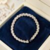 11.20 Cts 20 Pointers Pear Shape F/VS1 Diamonds Reverse Tennis Bracelet 14K Gold
