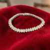B-444-K (24) Stunning 14.40 Cts F/VS1 Diamonds Reverse Pear Tennis Bracelet In 14K White Gold