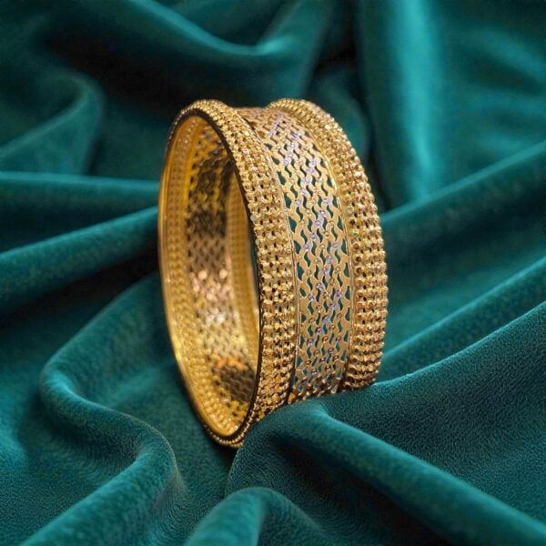 Gorgeous Heavy Handmade Dubai Bangle In 916 Hallmark 22K Yellow Gold