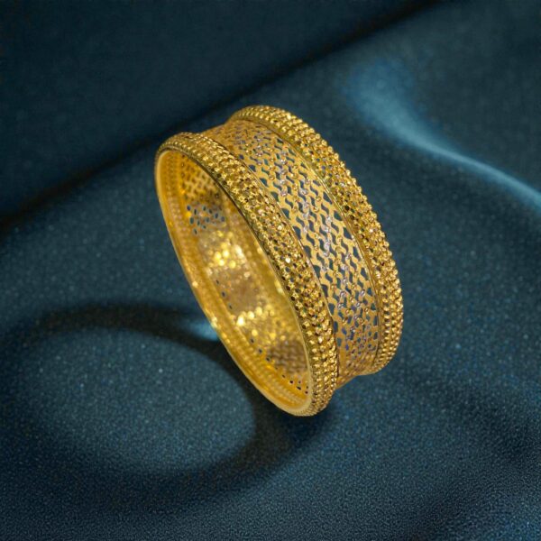Gorgeous Heavy Handmade Dubai Bangle In 916 Hallmark 22K Yellow Gold