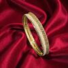 Exquisite Dubai Handmade Bangle Bracelet In Hallmark 22K Fine Two-Tone Gold