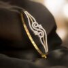 Classy 1.21 Cts Round Brilliant F/VS1 Diamonds Bracelet In 14K Yellow Gold