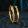 B-555 (21) Exquisite Dubai Handmade Laser-Cut Bangle Set in Hallmark 22K Yellow Gold