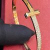 Stunning 2.98 Cts Round Brilliant Cut Diamonds T1 Wide Hinged Bracelet In 18K Gold