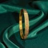 B-558 (18) Stunning Dubai Handmade Women Bangle In Certified 22Karat Yellow Gold