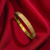 B-558 (19) Stunning Dubai Handmade Women Bangle In Certified 22Karat Yellow Gold
