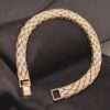 Classy 1.55 Cts Round Brilliant Cut Diamonds Men's Tennis Bracelet 14K Rose Gold